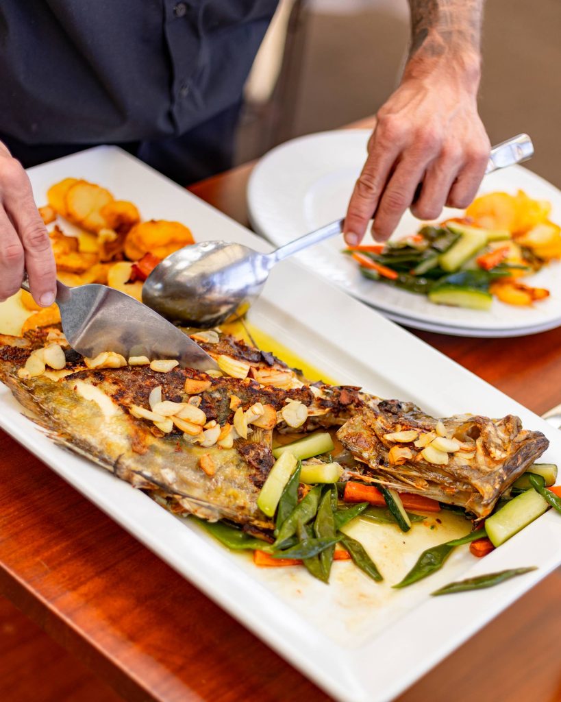 Pescado con verduras